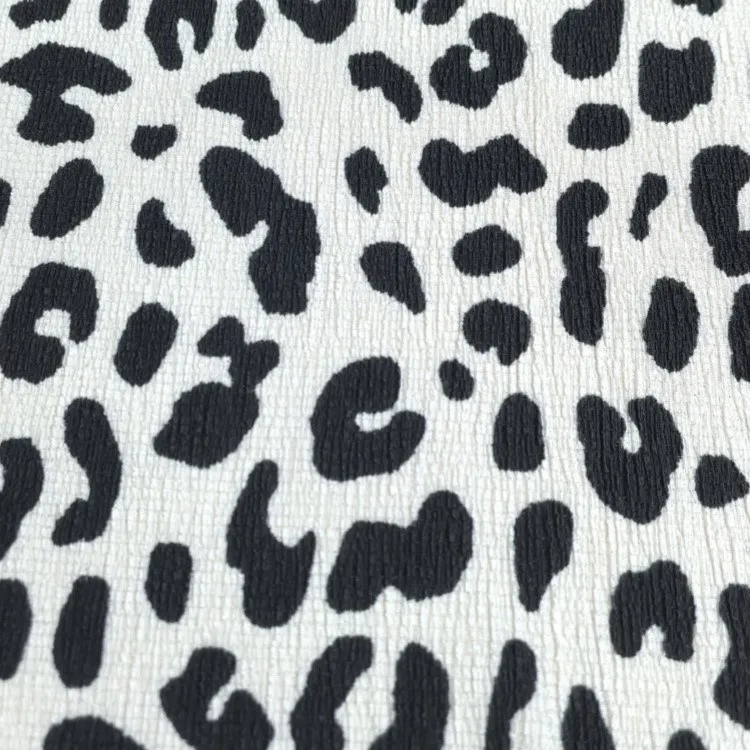 Leopard Print Tricot Crepe Fabric 3 Leopard Print Tricot Crepe Fabric 3